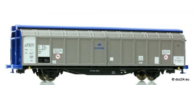 Wagon towarowy z przesuwanymi ścianami Hbbillns (Roco 66432)