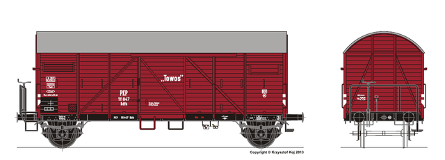 Wagon towarowy przystosowany do przewozu podróżnych  Kdth (Hazero 2013)