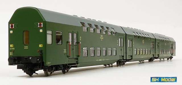 Zespół wagonów piętrowych Bhp (Rivarossi HRS4229)
