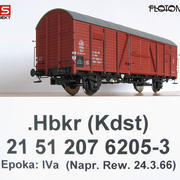 Wagon towarowy kryty .Hbkr (Kdst) (Flotoma / RS Projekt 01/08)